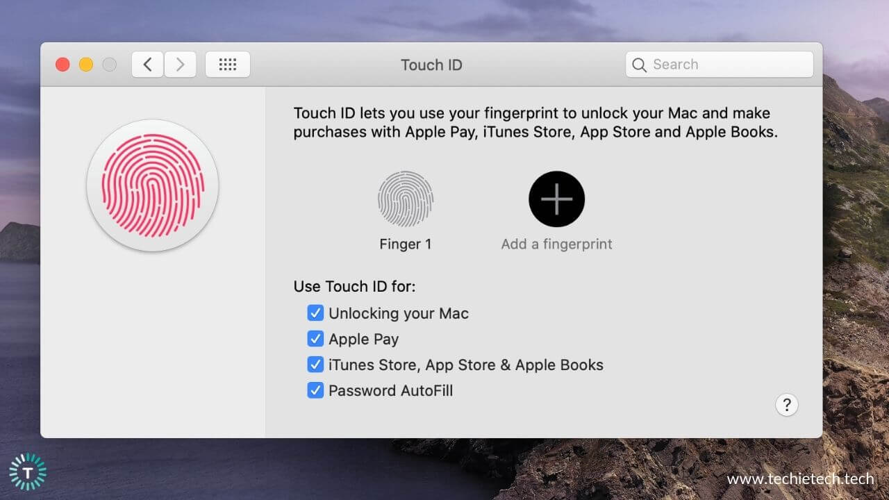 how to turn on macbook air with touch id