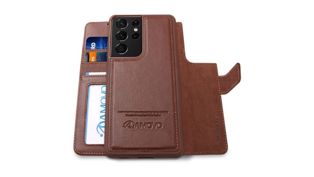 AMOVO Leather Wallet Case (Best Overall)