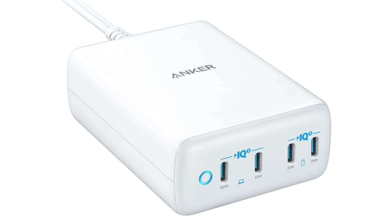 Anker 547 120W Multi-port USB-C Charger (Best and powerful Anker USB-C charger)