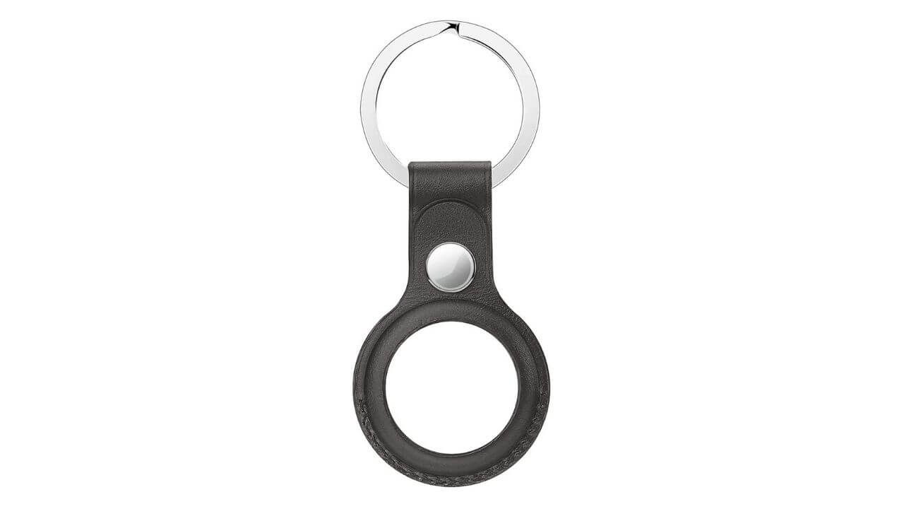 Olixar Genuine Leather Keychain Ring Holder