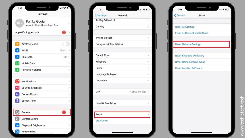 Reset Network Settings on iPhone Step 1