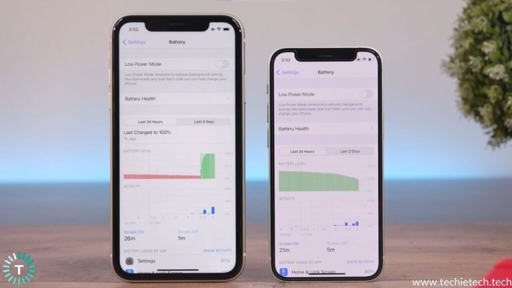 iphone 12 mini and iphone 11 battery comparison