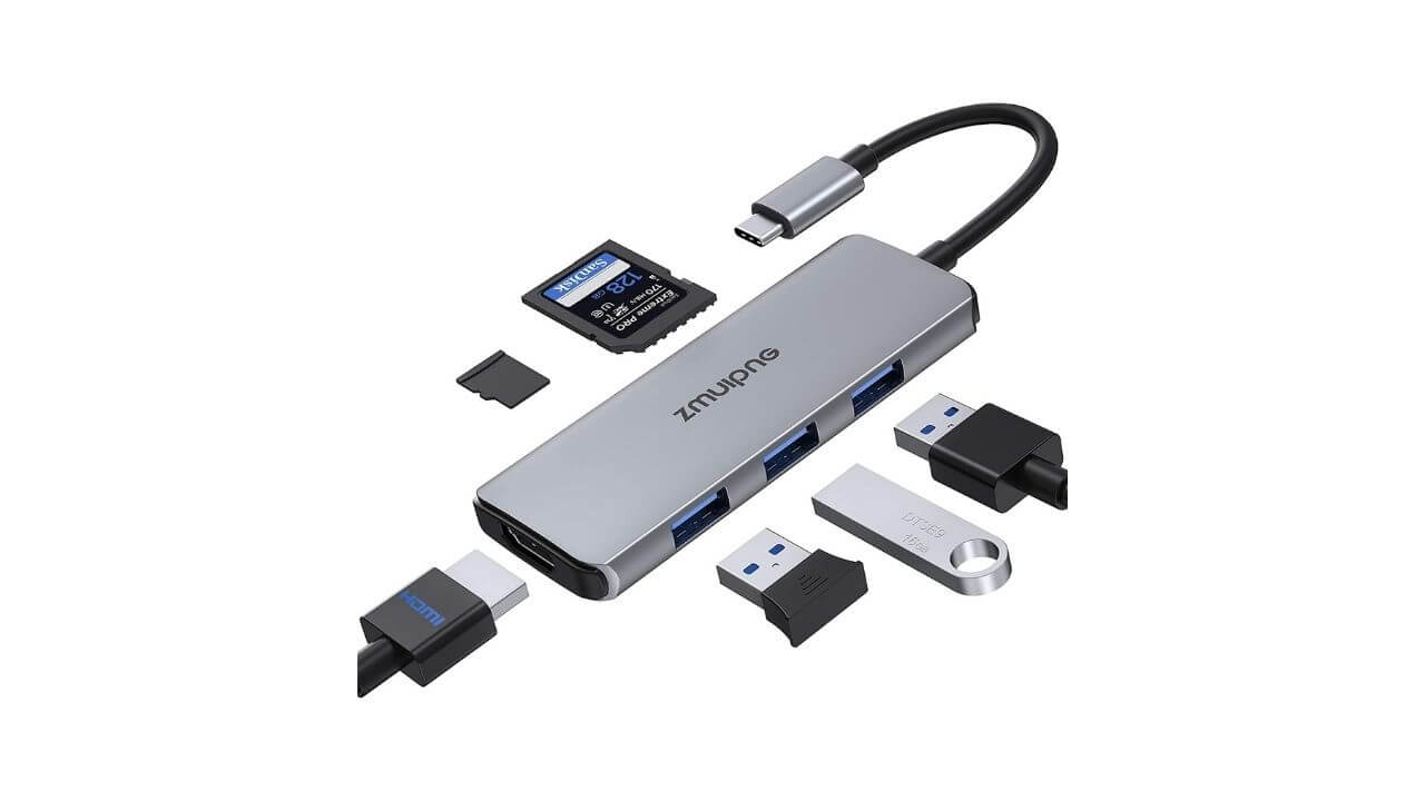ZMUIPNG USB-C Adapter Hub for M1 iMac