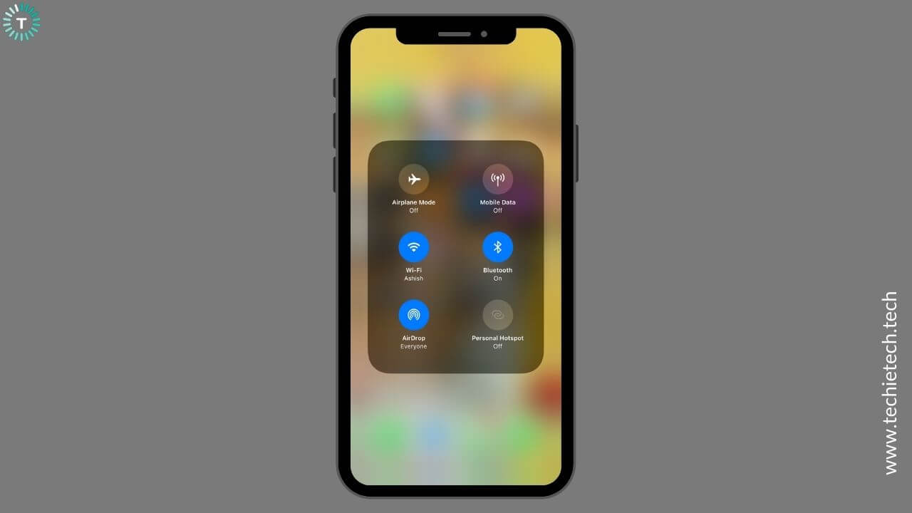 Adjust AirDrop settings from Control Center
