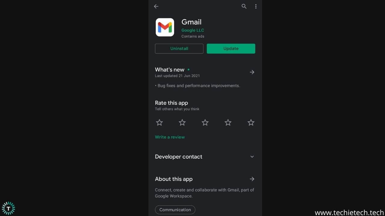Update the Gmail app