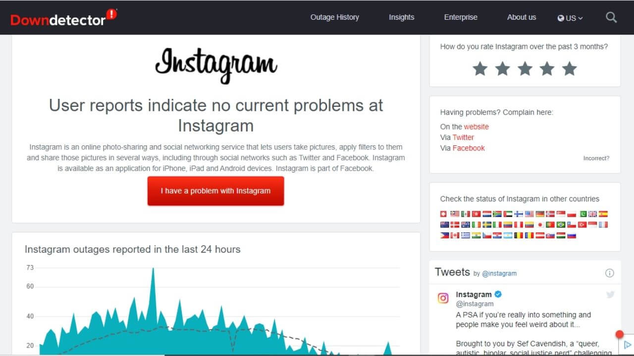 Check for Instagram Outages