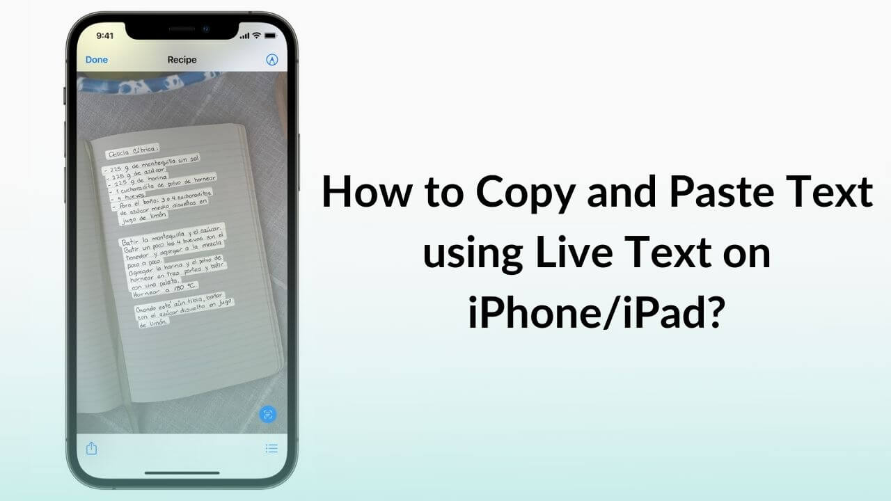 How to Copy and Paste Text using Live Text on iPhone or iPad Banner Image