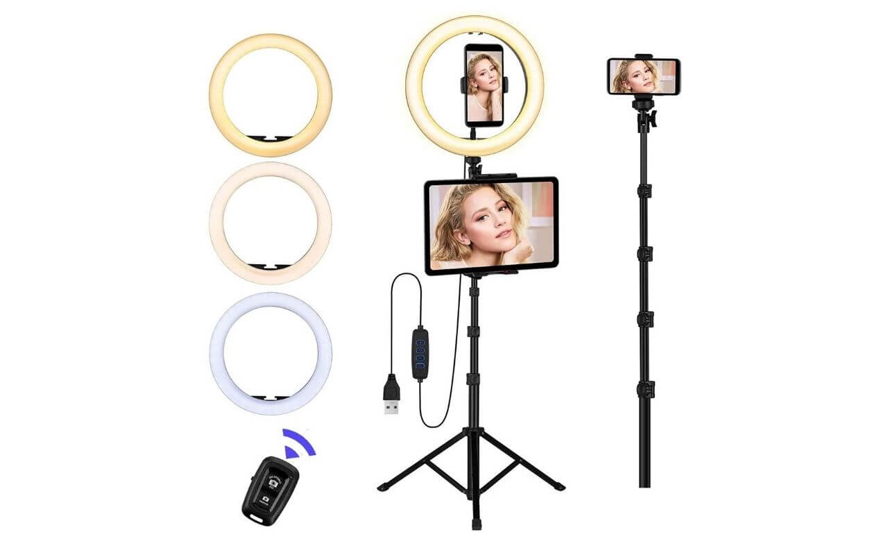 Ring Light with Extendable Stand for iPad Mini 6