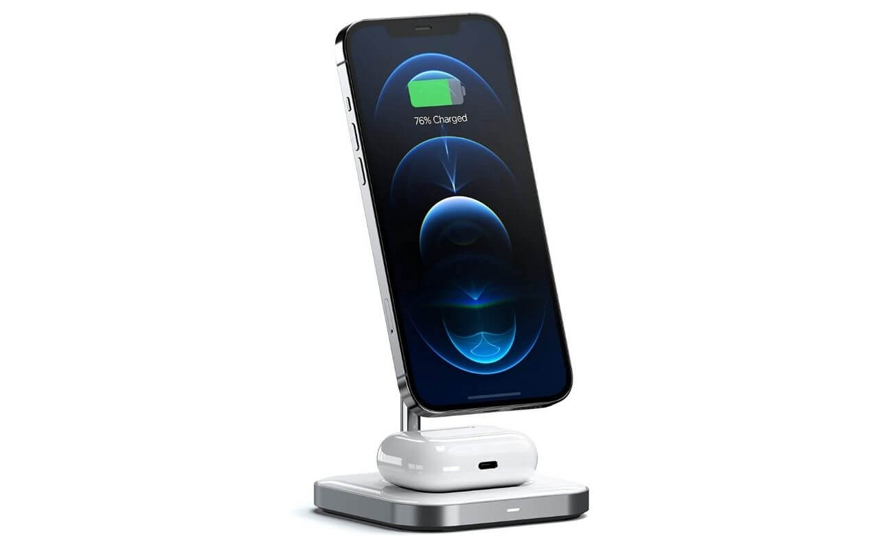 Satechi 2-in-1 Wireless Charging Stand with MagSafe