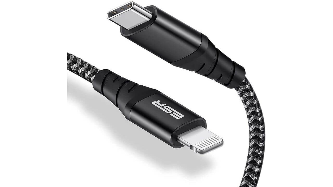 ESR USB-C to Lightning Cable (Best third-party option)