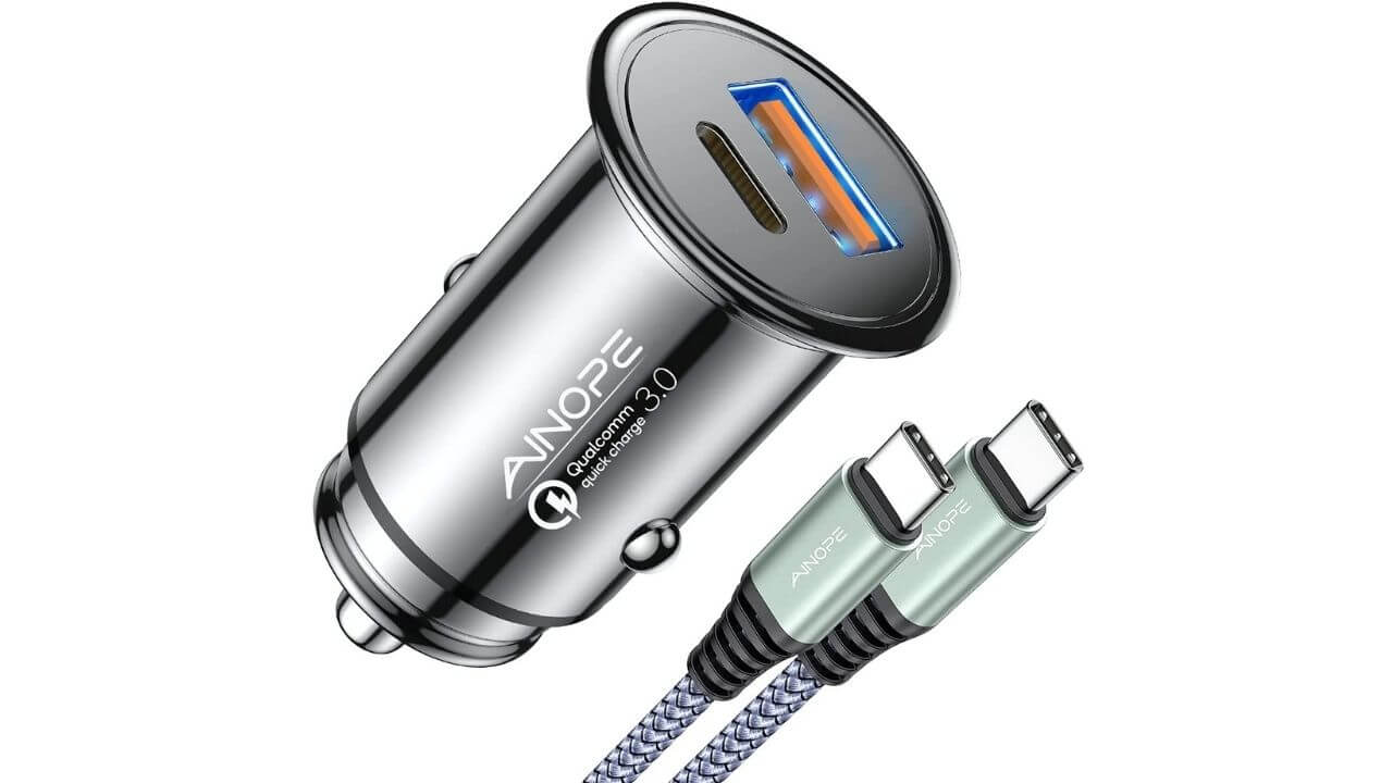AINOPE 48W USB-C Mini Car Charger (Best Galaxy S21 FE Fast Car Charger)