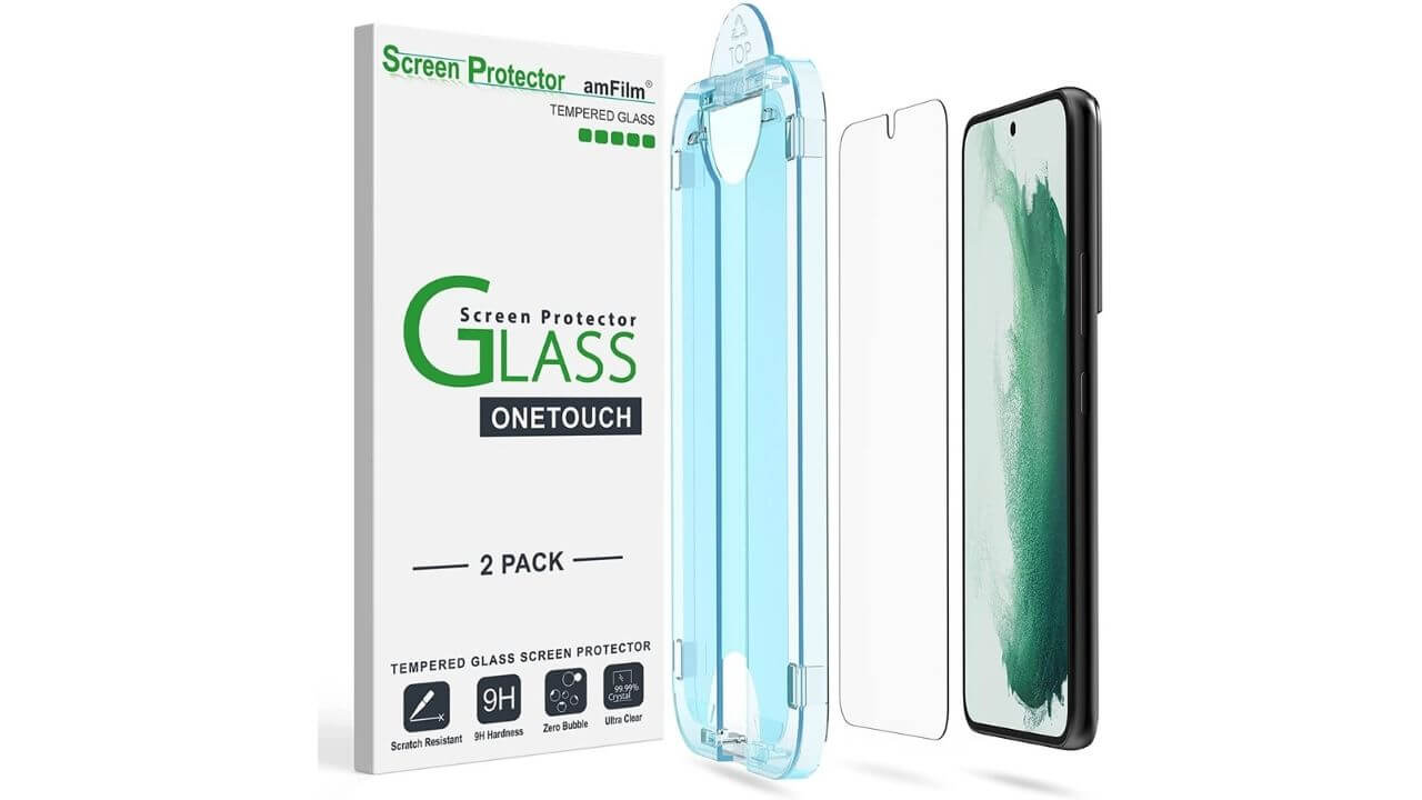 amFilm Galaxy S22 Plus Tempered Glass Screen Protector