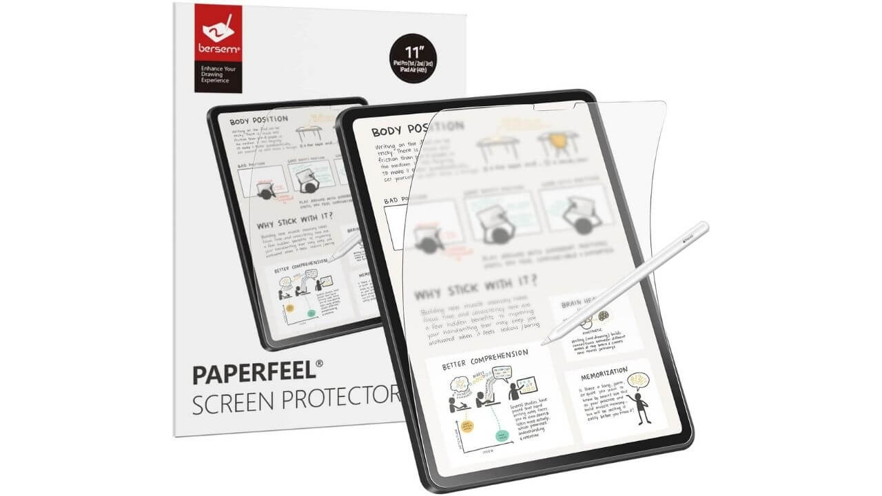 BERSEM Paperfeel (Best Paperfeel Screen Protector for 2022 iPad Air 5)