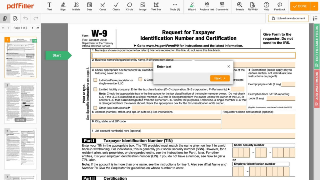 Form Filling and Sharing in pdfFiller