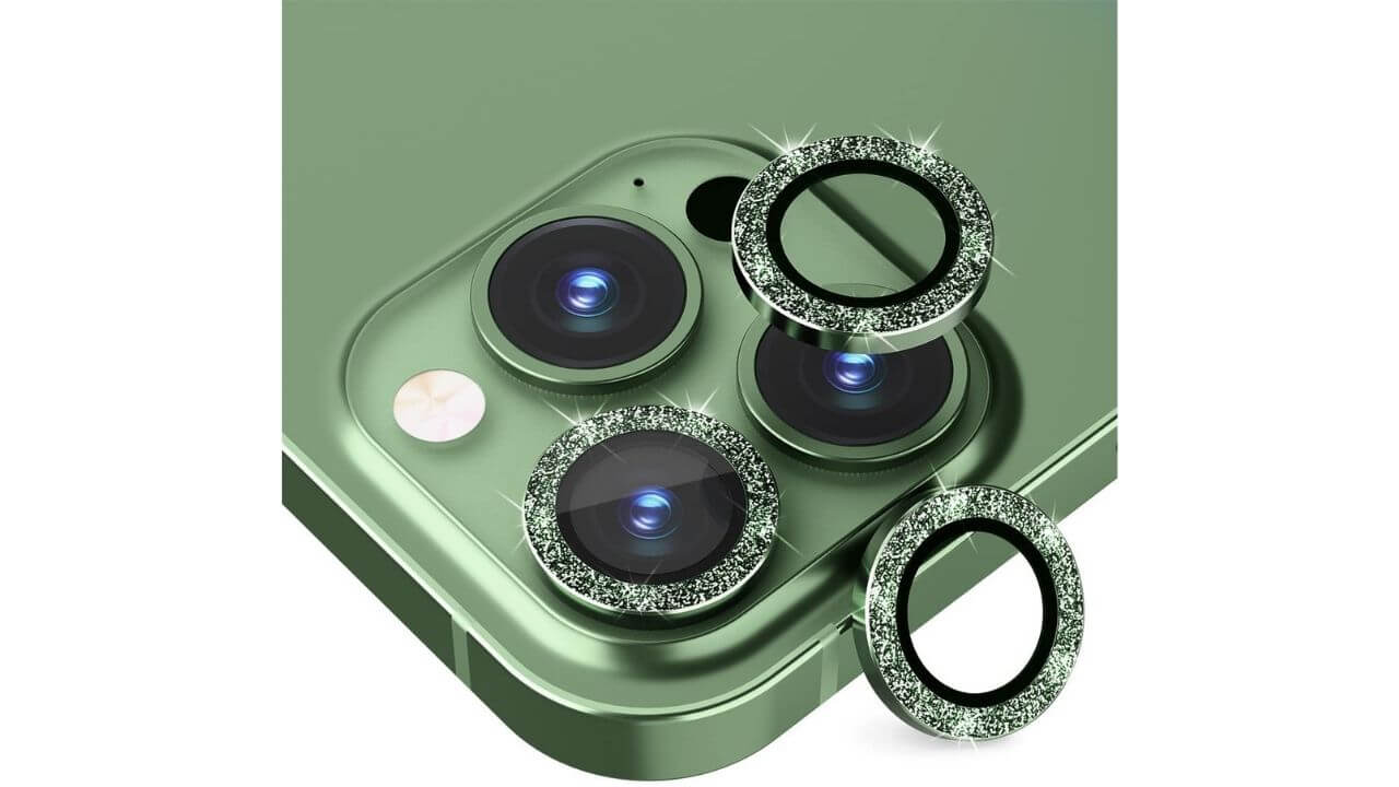 Suoman Glitter Camera Lens Guard for iPhone 13 Pro