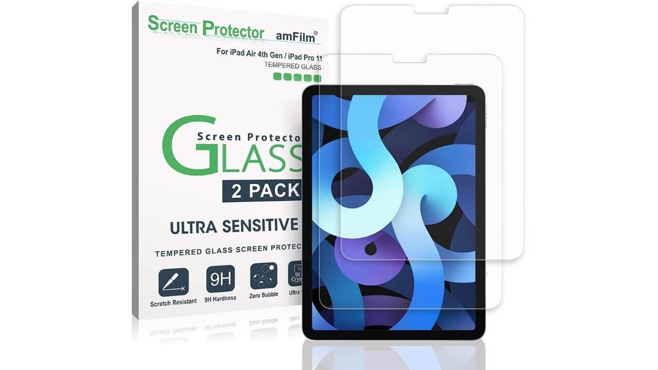 amFilm Glass Screen Protector for M1 iPad Air (Best Value for Money)