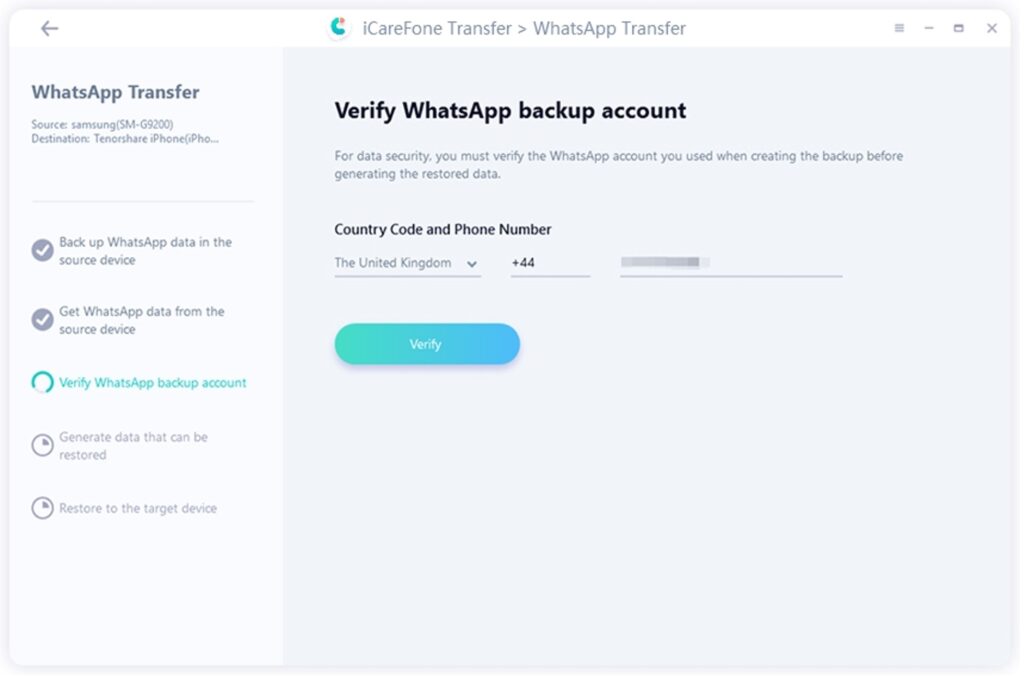 Whatsapp Transfer Whatsapp Verification