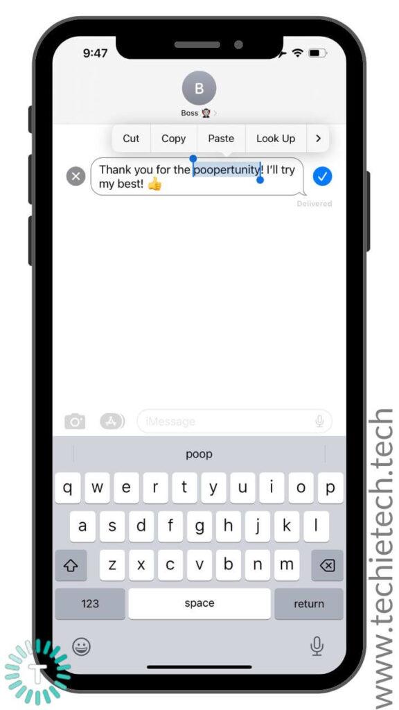 Edit iMessage on iPhone