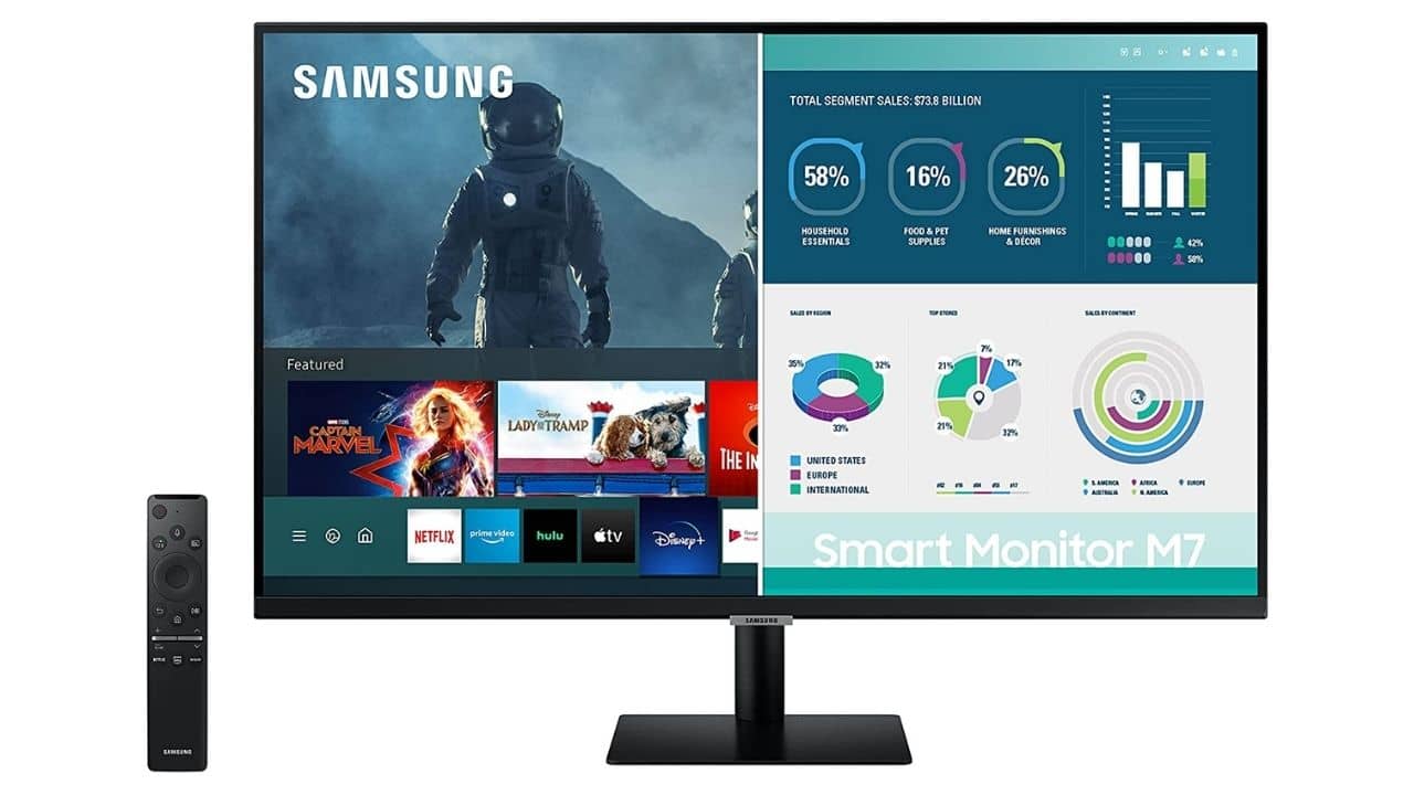 Samsung M7 Smart Monitor for M2 MacBook Air