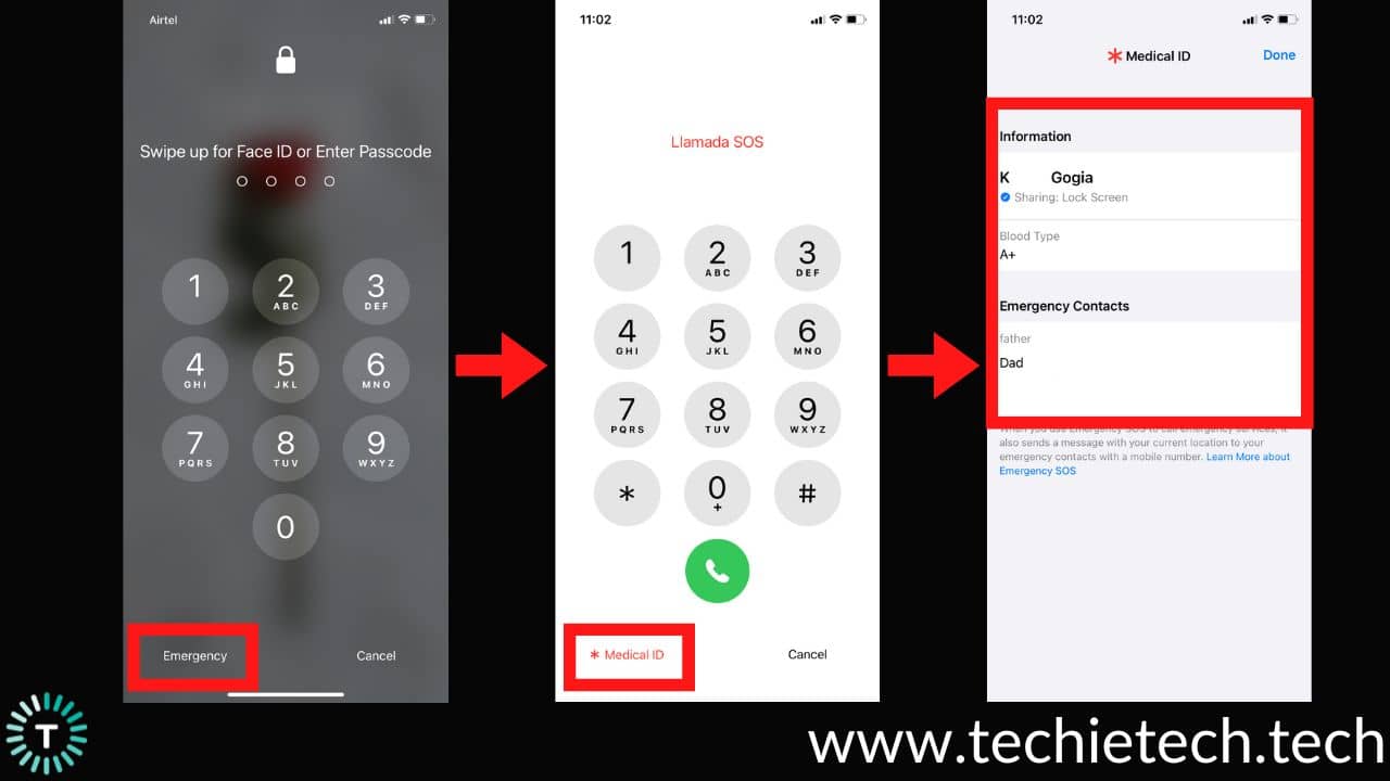 How to Access Emergency Contact Info from iPhone Lockscreen