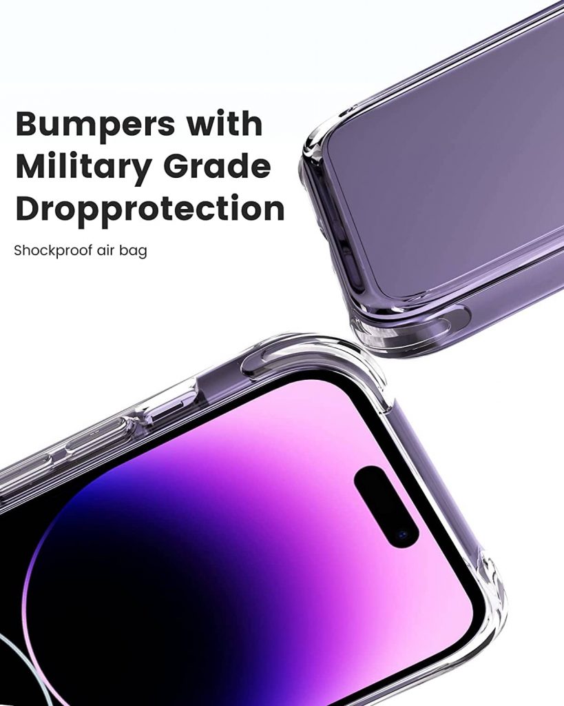 Shockproof protection with Military Grade protection bumpers