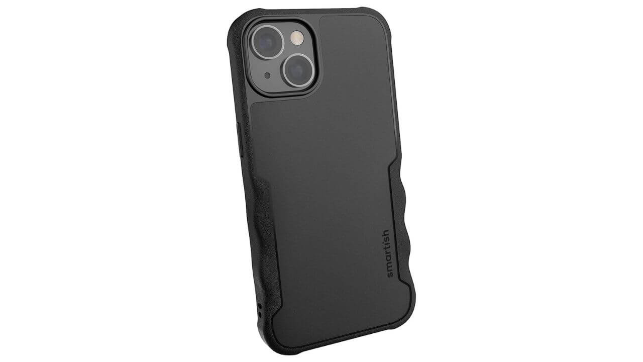 JZ Black Film Custodia In Fibra Di Carbonio Per IPhone 14 - Cover Sottile No Borders - Anti Graffio E Anti Impronte - Ricarica Wireless Compatibile