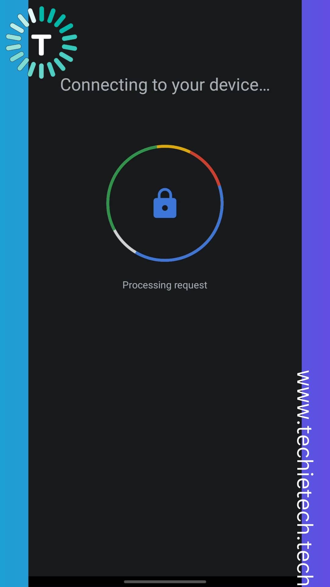 Animation on your phone showing connecting your device