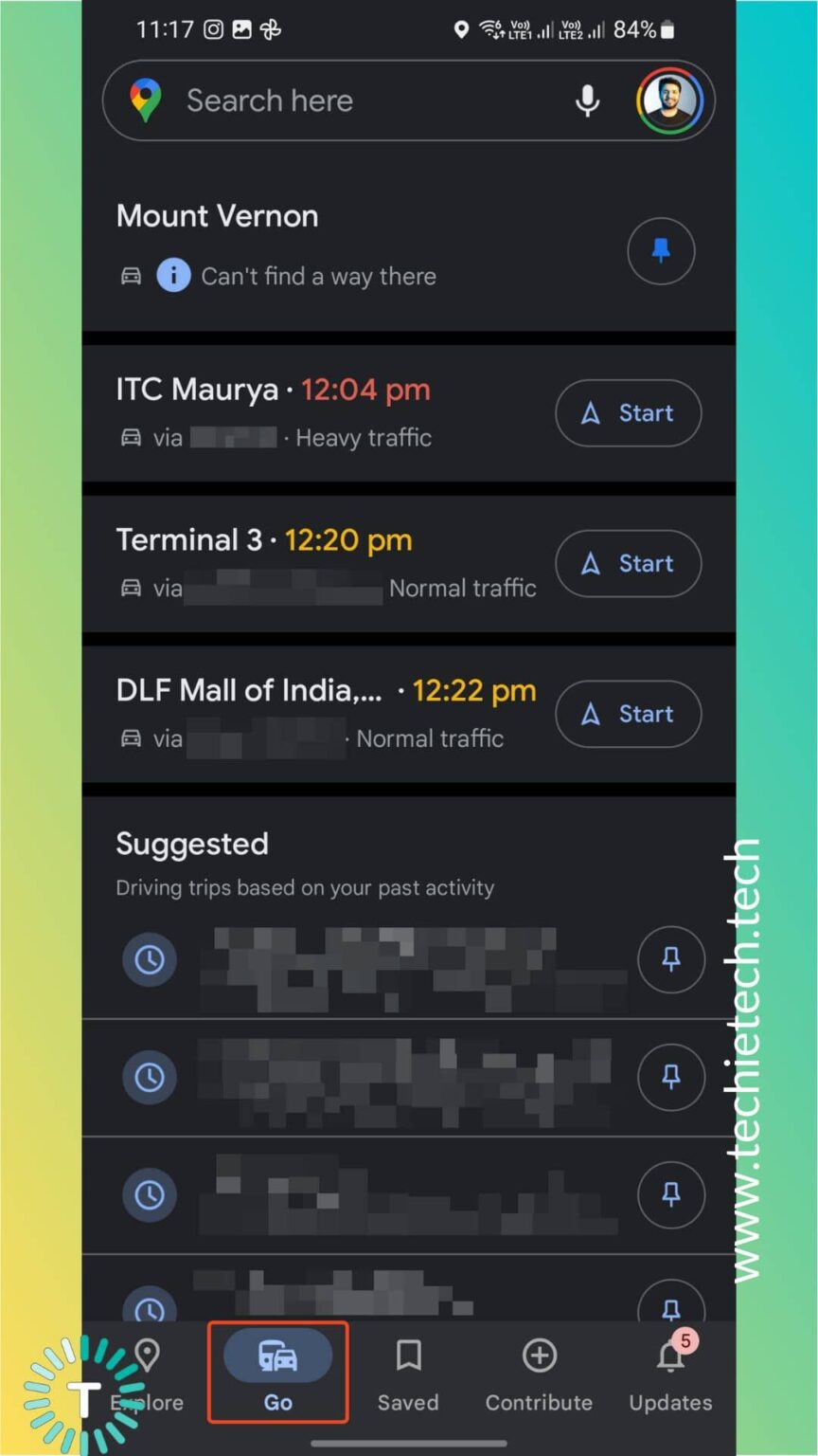 How to Save a Route on Google Maps on iPhone and Android - TechieTechTech