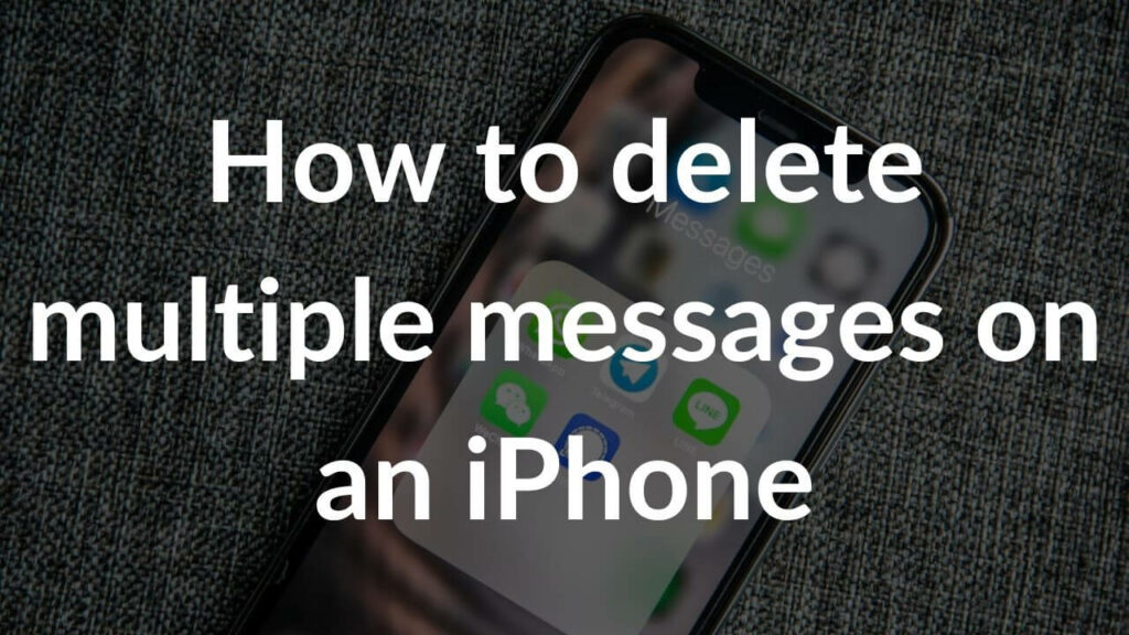 how to delete group messages on iphone 12