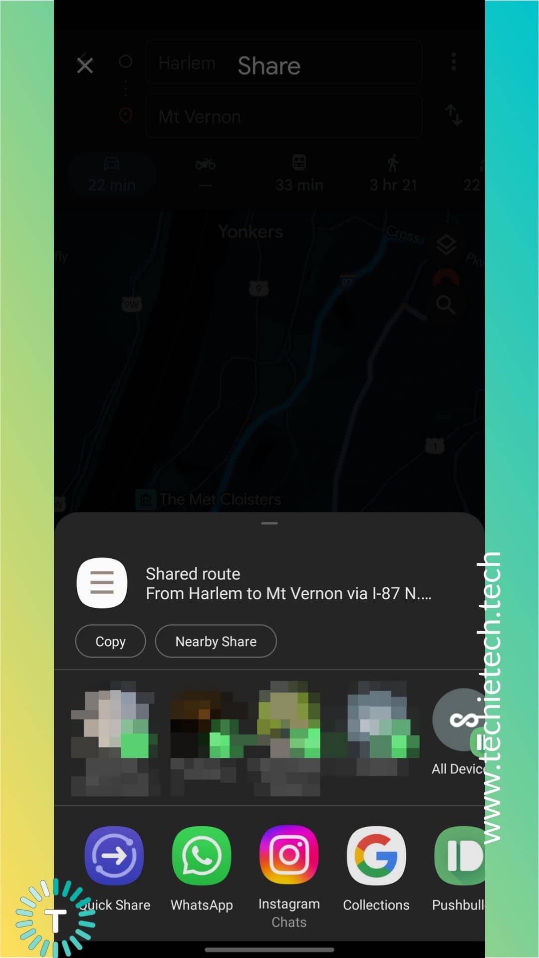 How to Save a Route on Google Maps on iPhone and Android - TechieTechTech