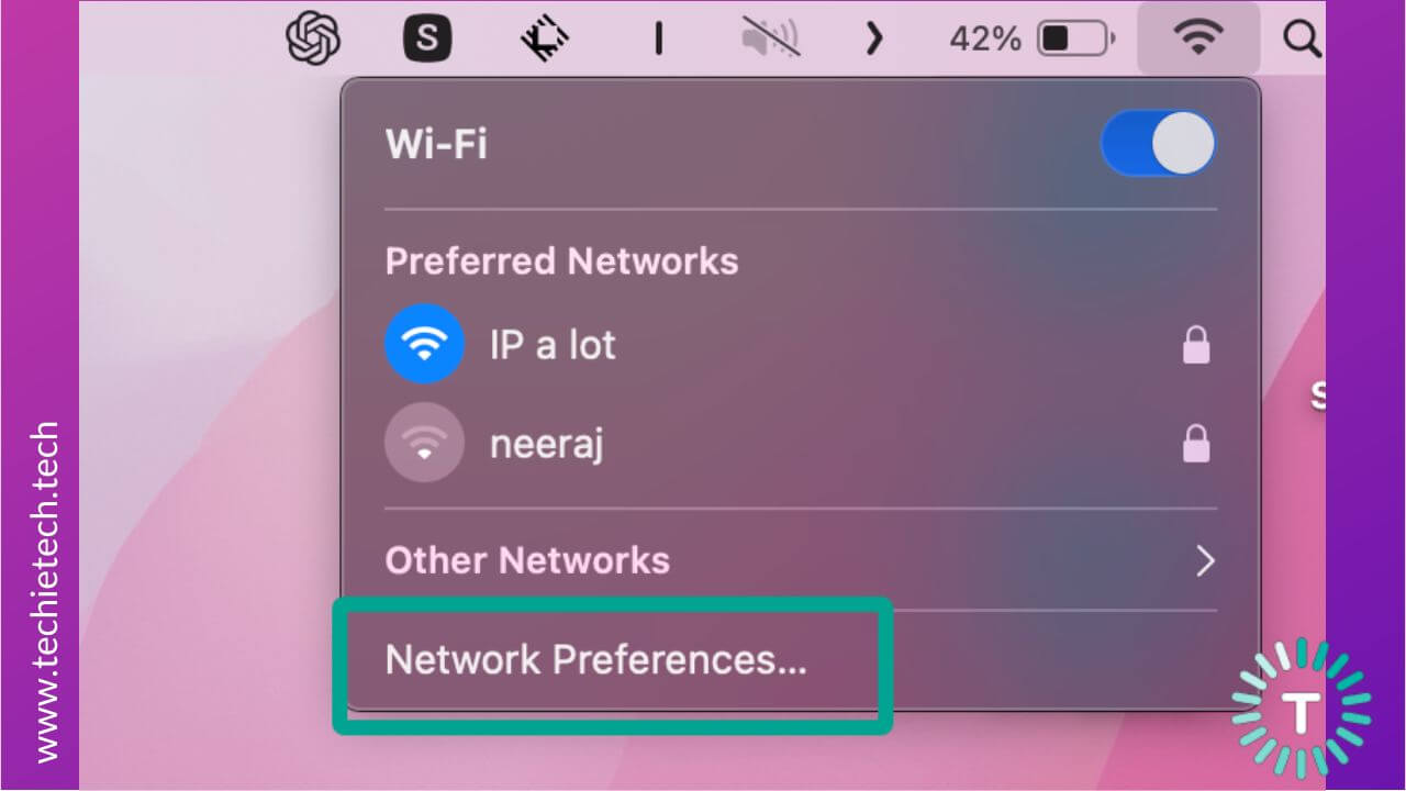 Change DNS Settings on your Mac step 1