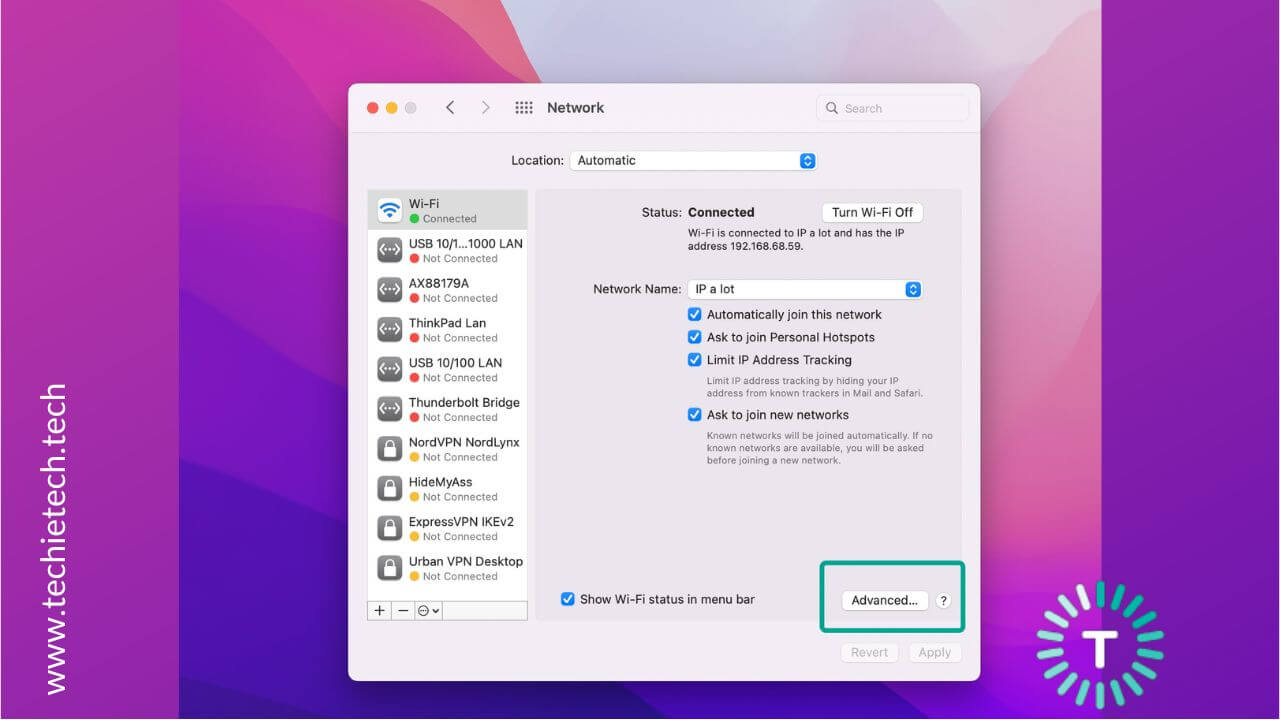 Change DNS Settings on your Mac step 2