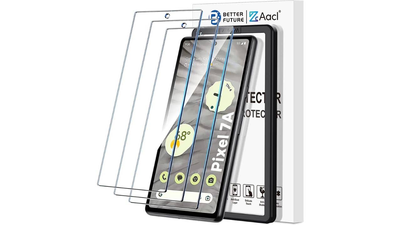 AACL Tempered Glass Screen Protector for Google Pixel 7a (3 Pack)