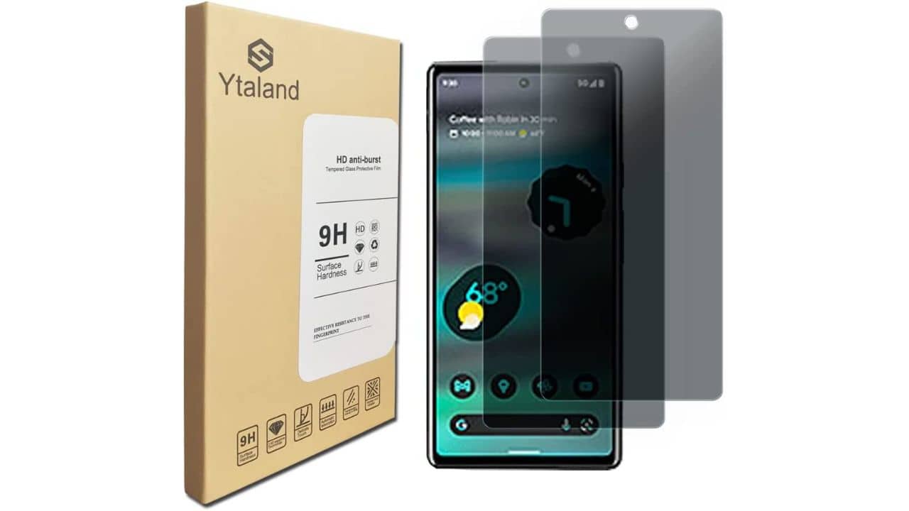 Ytaland Google Pixel 7a Privacy Screen Protector (2 Pack)