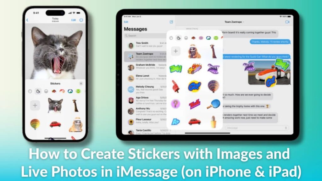 How to Create Stickers with Images and Live Photos in iMessage (on
