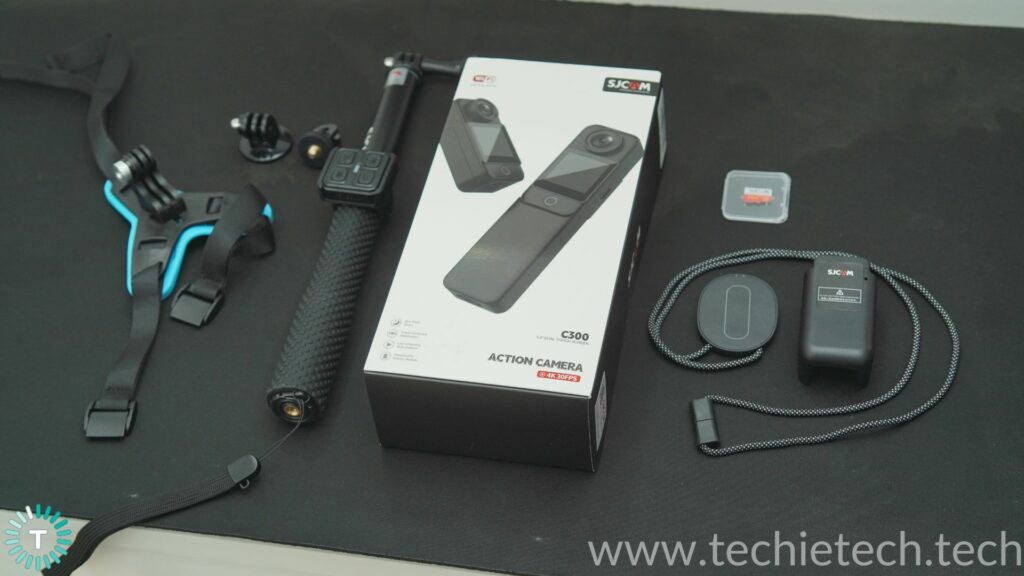 SJCAM C300 Action Camera Extra accessories magentic mount selfie stick remote control