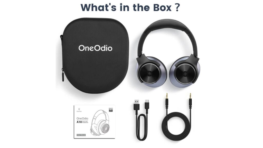 What comes in the box of OneOdio A10 focus Headphones