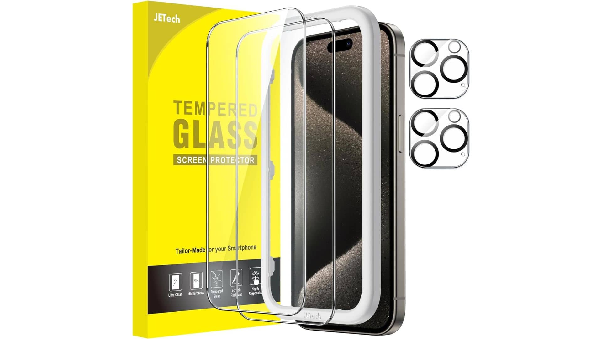 JETech Tempered Glass Screen Protector (2-Pack)