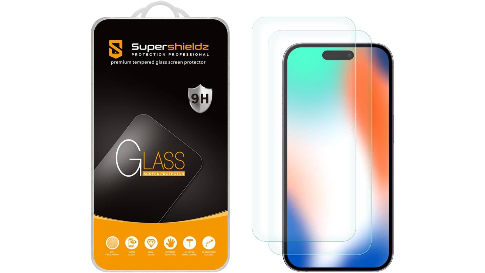 Supershieldz Tempered Glass Screen Protector (2 Pack)