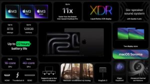 M3 chips announced for MacBook Pro